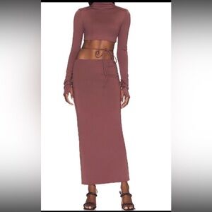 Not Yours To Keep Julia Crop Top And Maxi Skirt Set